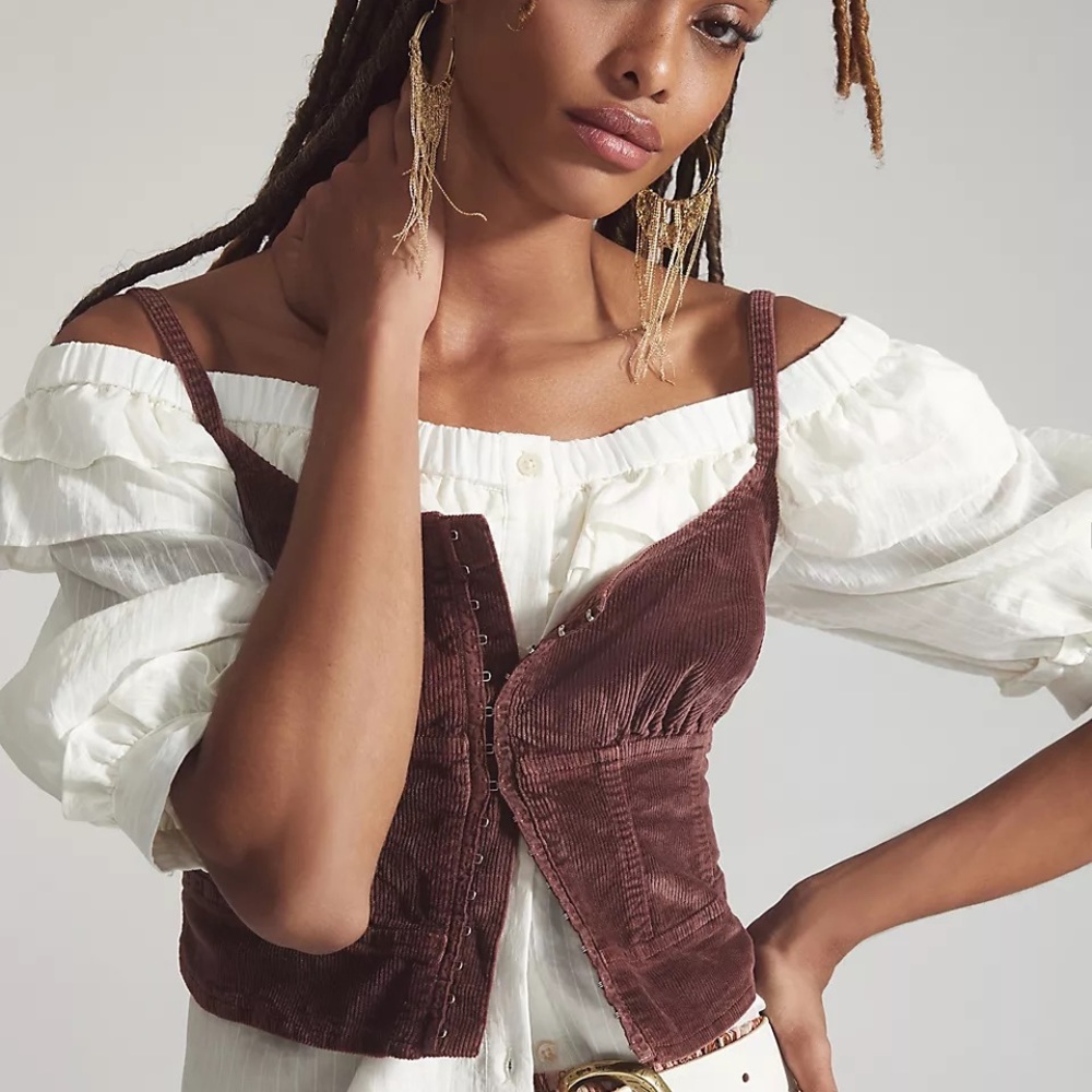✨HP✨ NWTS CORDUROY CORSET (14)
